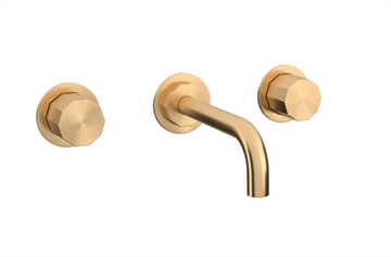 Toni Déca Indbygget 2-grebsarmatur, 150mm-tud i børstet massiv messing